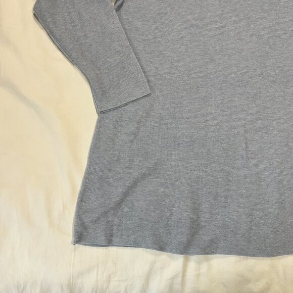 Eileen Fisher Light Blue Organic Cotton Blend Long Sleeve Tunic | Size XL - Picture 2 of 5